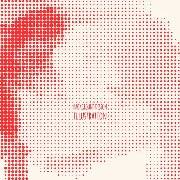 Halftone illustratie. Rood Brachure. — Stockvector