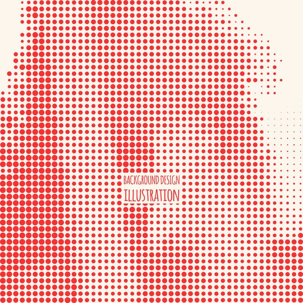 Halftone illustratie. Rood Brachure. — Stockvector