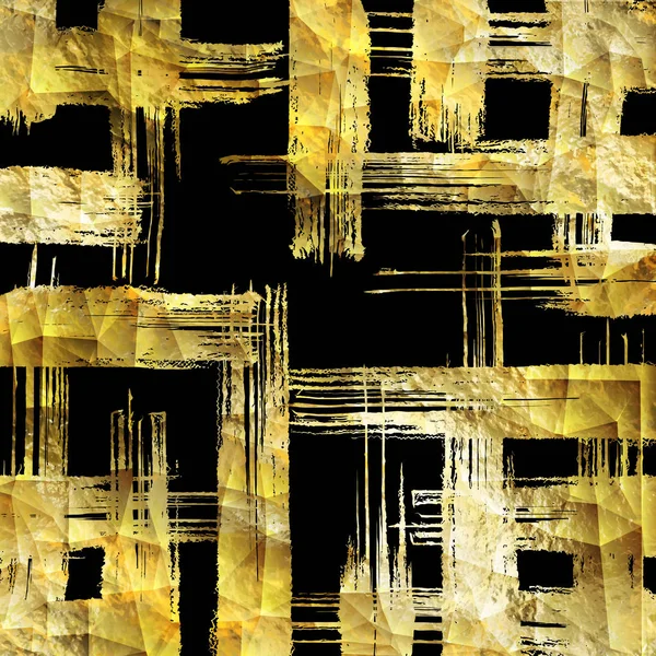 Abstract vector gouden glittering getextureerde kunst illustratie — Stockvector