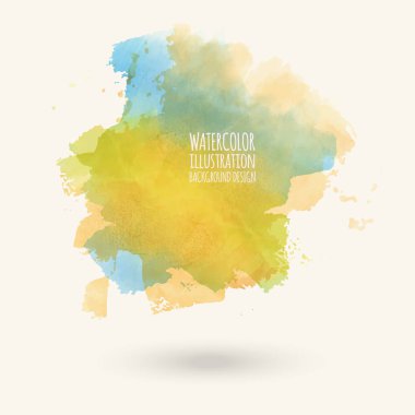 Beyaz arka plan üzerinde soyut parlak suluboya blob. Gazetede sıçramasına renk. Elle çizilmiş. Vektör çizim.