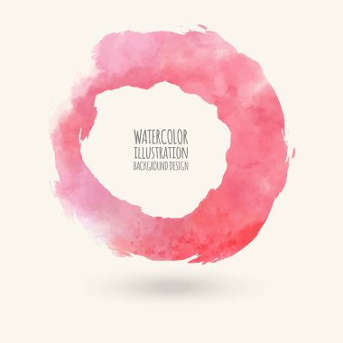 Suluboya daire doku. Beyaz arka plan üzerinde yuvarlak kontur mürekkep. Basit tarzı. Grunge daire lekeleri vektör çizim.