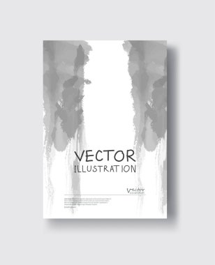 Siyah gri soyut tasarım. Broşür, tek renkli öğe üzerinde beyaz izole boya mürekkep. Grunge afiş boyar. Basit birleşim. Sıvı mürekkep. Arka plan afiş, kart, poster, kimlik, web tasarım için.