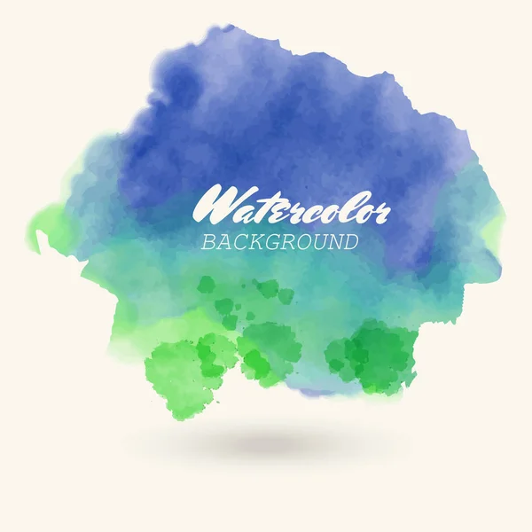 Blauwe Groene Aquarel Achtergrond Abstract Vector Illustratiom — Stockvector