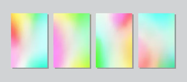 Pantalla Gradiente Colorido Conjunto Con Fondos Abstractos Modernos Cubierta Líquido — Archivo Imágenes Vectoriales