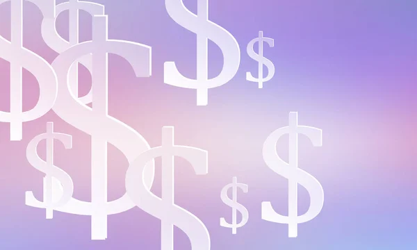 Färg gradient vektor bakgrund med tecken på dollar. — Stock vektor