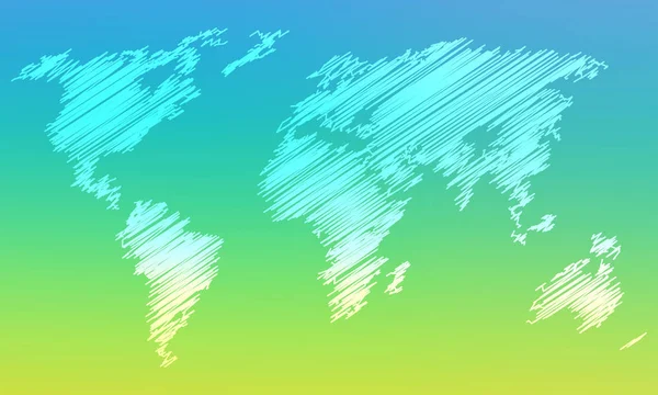 Karta över världen på oskärpa bakgrund — Stock vektor