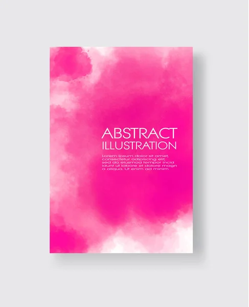 Leuchtend rosa Texturen, abstraktes, handbemaltes Aquarell-Banner. — Stockvektor