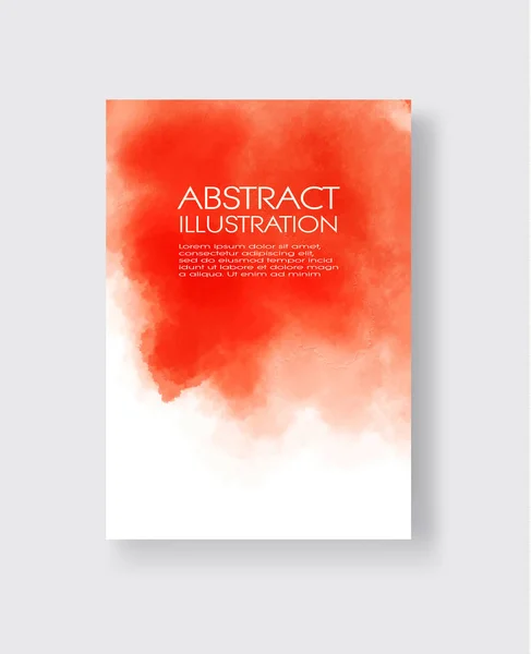 Texturas rojas brillantes, banner de acuarela pintado a mano abstracto . — Vector de stock