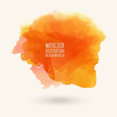 Beyaz arka plan üzerinde soyut suluboya leke. vektör illüstrasyon.