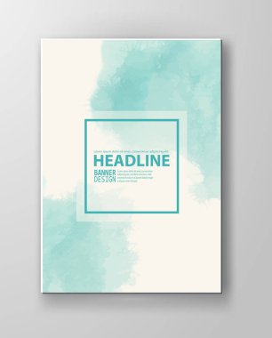 Suluboya tasarım afiş. Soyut vektör renk illüstrasyon.
