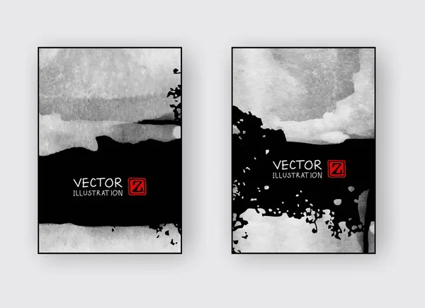 Diseño abstracto negro. Ilustración abstracta del vector. eps10 — Vector de stock