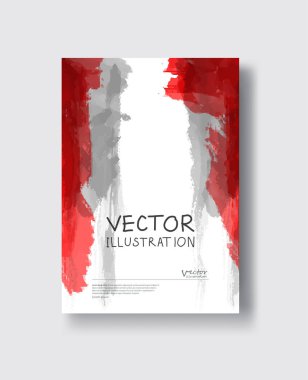 Zarif broşür şablonu tasarım mürekkep fırça öğesi