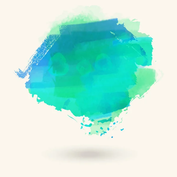 Grön akvarell bakgrund. Abstrakt vektor illustration. EPS 10 — Stock vektor