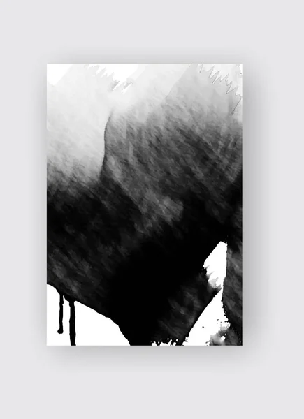 Black ink brush stroke on white background. Japanese style. — Stock Vector