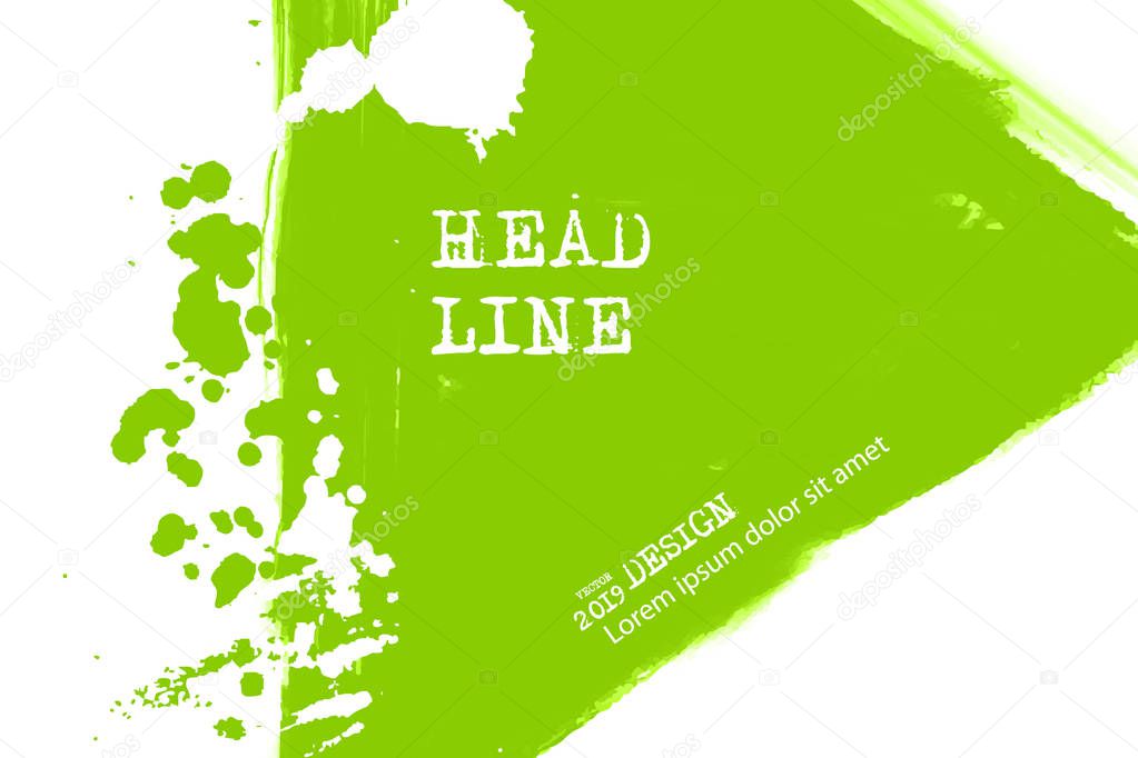 Paint banner. Brush stroke. Vector grunge background with place for your text.