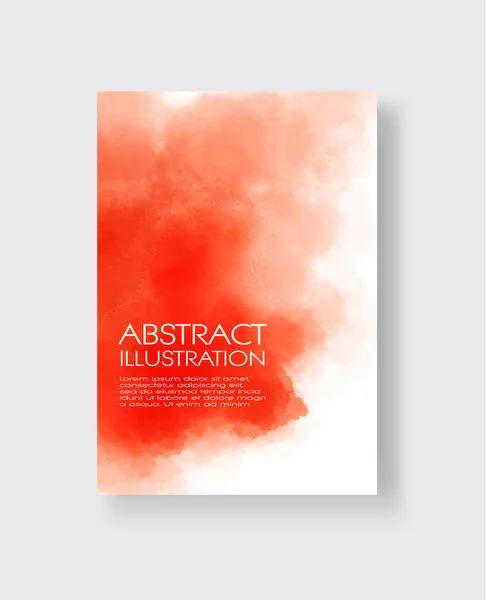 Leuchtend rote Texturen, abstraktes, handgemaltes Aquarell-Banner. — Stockvektor
