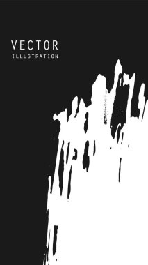 Grunge efektli soyut mürekkep fırçası afişleri. Japon tarzı. Vektör illüstrasyonu