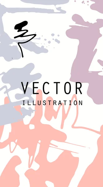 Cartões Artísticos Criativos Universais Texturas Desenhadas Mão Design Para Cartaz — Vetor de Stock
