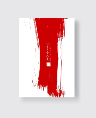 Grunge efektli soyut mürekkep fırçası afişleri. Vektör illüstrasyonu