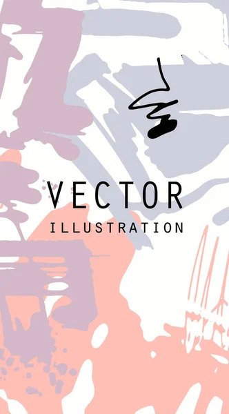 Umělecké Kreativní Univerzální Karty Ručně Kreslené Textury Design Plakátu Pohlednice — Stockový vektor