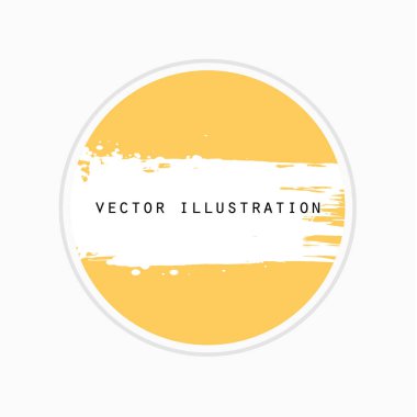 Grunge damgalı maket. Tasarımınız için sıkıntılı mürekkep stili daire işareti dokusu. Soyut vektör illüstrasyonu.