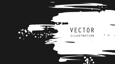 Grunge efektli soyut mürekkep fırçası afişleri. Japon tarzı. Vektör illüstrasyonu