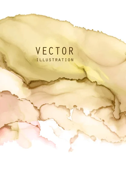 Textura Vetor Tinta Álcool Tinta Fluida Fundo Abstrato Ilustração Elementos — Vetor de Stock