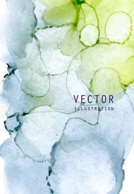 Alkol mürekkebi vektör dokusu. Akışkan mürekkep soyut arkaplan. Tasarımınız için sanat öğesi çizimi.