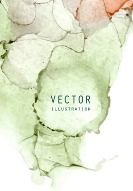 Alkol mürekkebi vektör dokusu. Akışkan mürekkep soyut arkaplan. Tasarımınız için sanat öğesi çizimi.