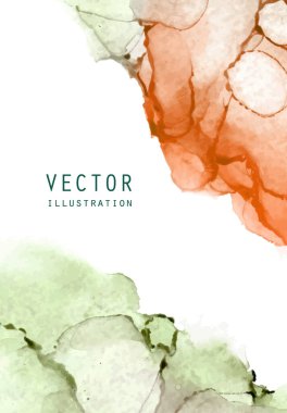 Alkol mürekkebi vektör dokusu. Akışkan mürekkep soyut arkaplan. Tasarımınız için sanat öğesi çizimi.