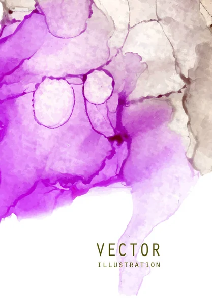 Textura Vetor Tinta Álcool Tinta Fluida Fundo Abstrato Ilustração Elementos — Vetor de Stock