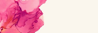 Alkol mürekkebi vektör dokusu pankartı. Akışkan mürekkep soyut arkaplan. Tasarımınız için sanat öğesi çizimi.