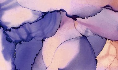 Alkol mürekkebi vektör dokusu pankartı. Akışkan mürekkep soyut arkaplan. Tasarımınız için sanat öğesi çizimi.