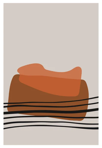 Design Art Moderne Poster Design Abstrait Géométrique Oeuvre Minimaliste Décoration — Image vectorielle