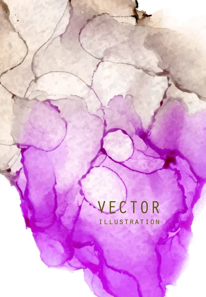 Textura Vetor Tinta Álcool Tinta Fluida Fundo Abstrato Ilustração Elementos — Vetor de Stock