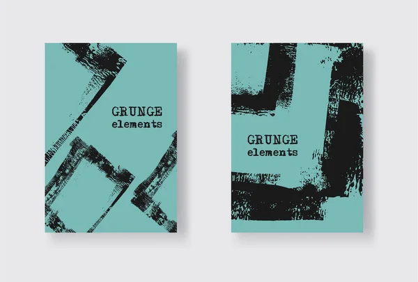 Set Von Zwei Grunge Flyer Vorlagen Broschüre Oder Banner Design — Stockvektor