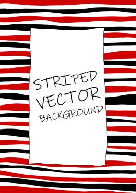 Soyut siyah ve kırmızı çizgili vektör arkaplanı zebra desenine benziyor, grafik tasarım için mükemmel, poster desenleri ve modern dekorasyon.