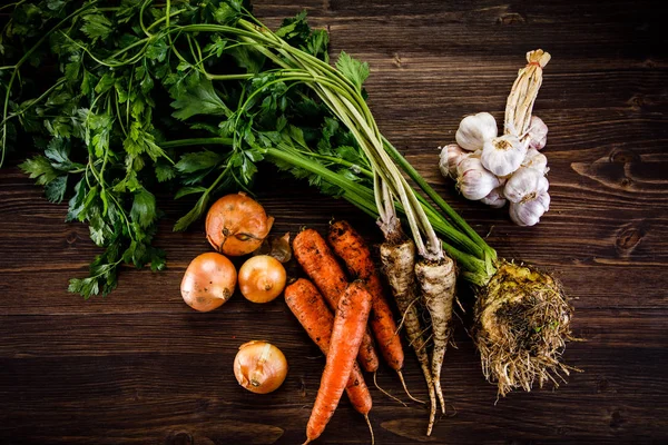 Verduras Para Cena Fondo Cerca —  Fotos de Stock