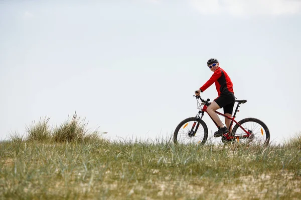 Young Man Riding Bike — Stock Photo, Image