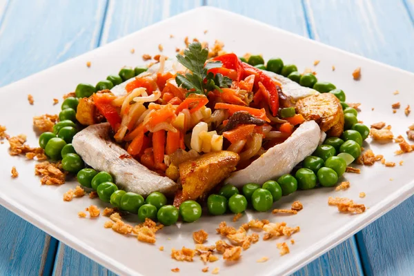 Chinese Food Chicken Vegetables — Stock Photo, Image