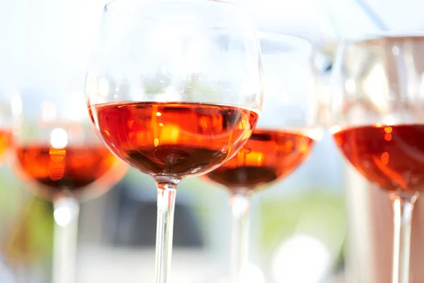 Vinhos Vinho Tinto Close Conceito Romântico — Fotografia de Stock