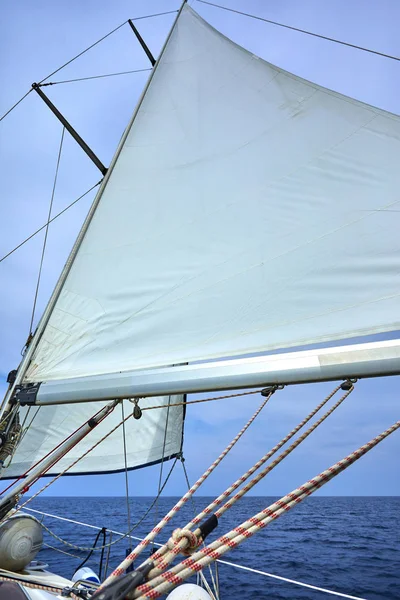 güneşli gün denizde yüzen yat