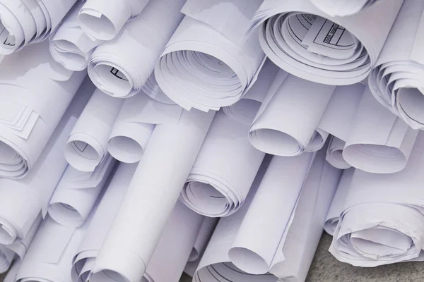 Rolls White Business Paper Close — Stock Photo, Image