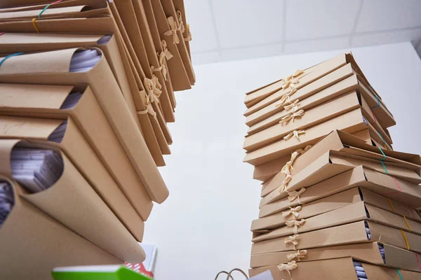 Stacks Paper Files Office Close — Stock Photo, Image