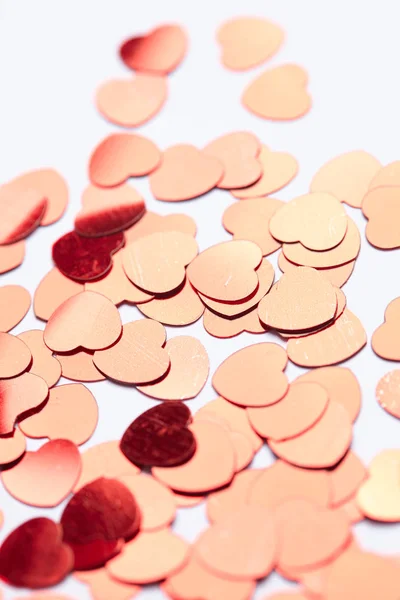 Fond Confettis Coeur Lumineux Concept Saint Valentin — Photo