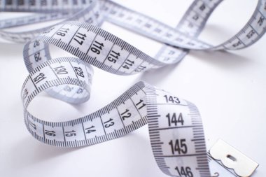 ölçmek beyaz arka plan üzerinde izole bant yakın çekim 