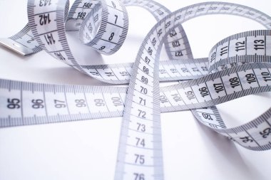 ölçmek beyaz arka plan üzerinde izole bant yakın çekim 