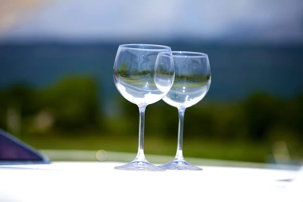 와인잔의 클로즈업 — 스톡 사진
