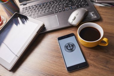 iş kavramı ile modern smartphone