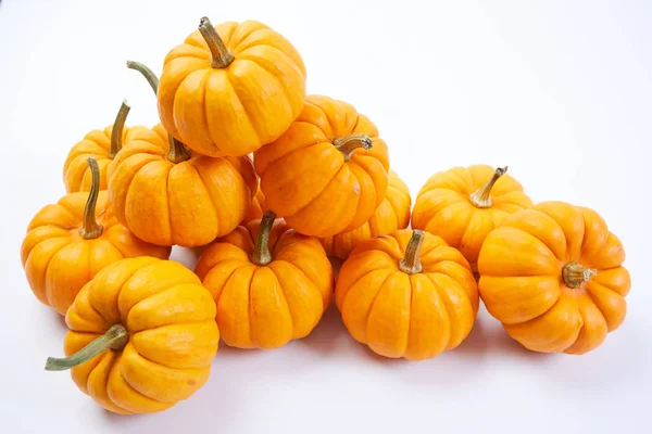 Calabazas Frescas Aisladas Sobre Fondo Blanco Primer Plano — Foto de Stock